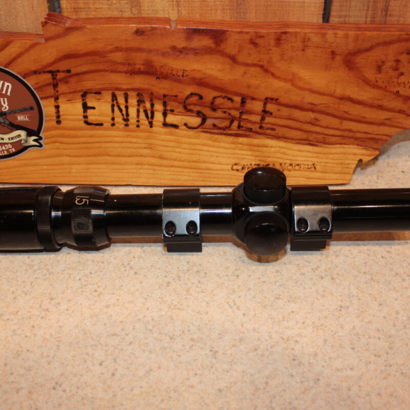 Bushnell Banner 1.5-4x 20mm Scope Vintage Made in Japan Glossy Black w/ Dovetail Rings